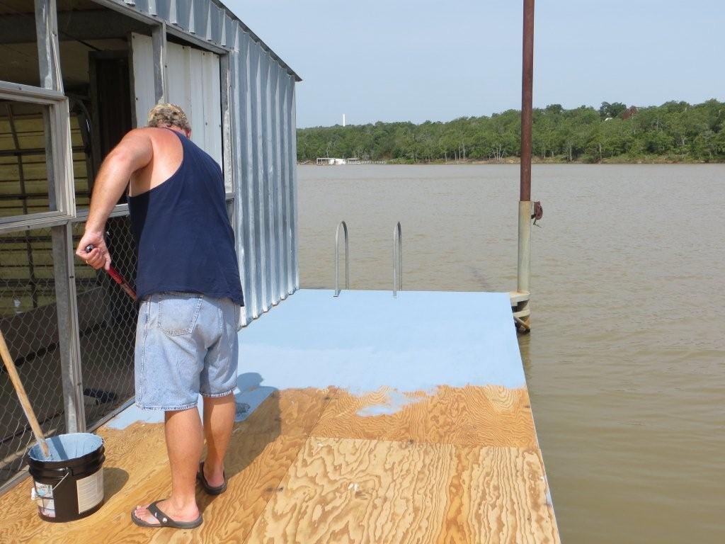 Dock - 1st coat of Restore.jpg